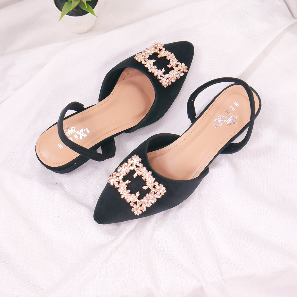 BernX's Shoes - Glady Sepatu Pesta Wanita Mules Heels / Hak 3 cm