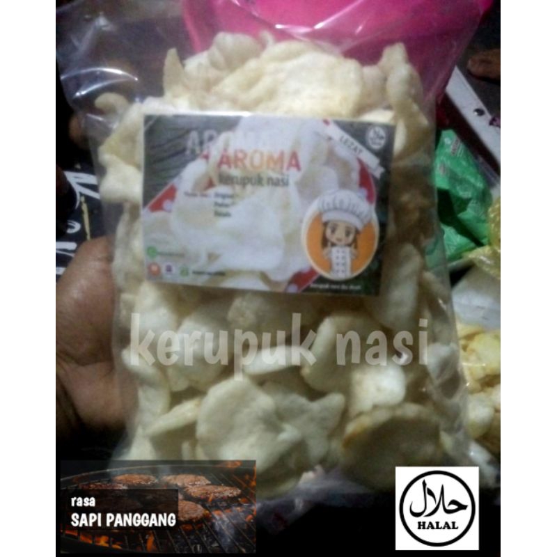 

kerupuk nasi rasa sapi panggang