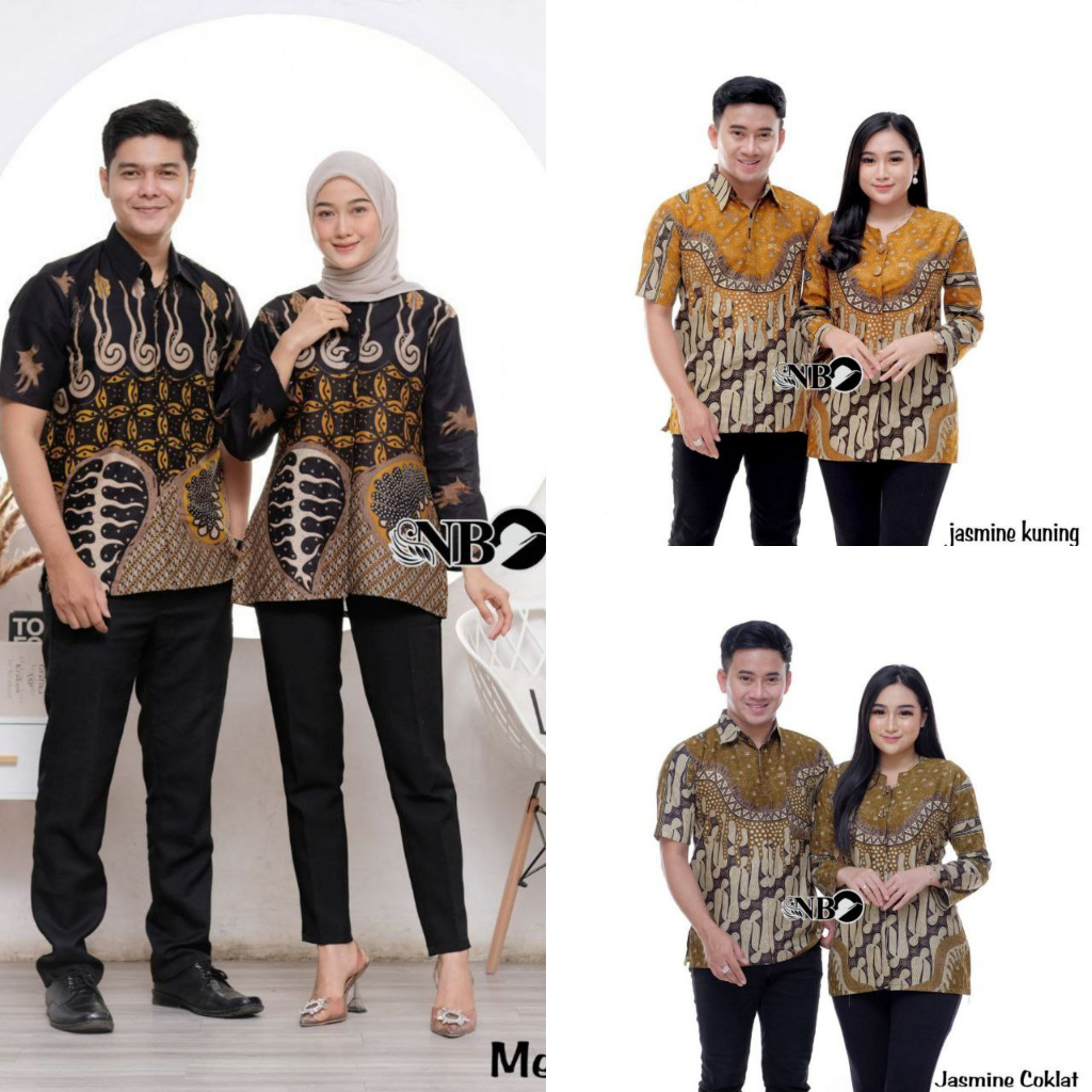 Baju Batik Couple M L XL XXL Atasan Baju Batik Pria Wanita