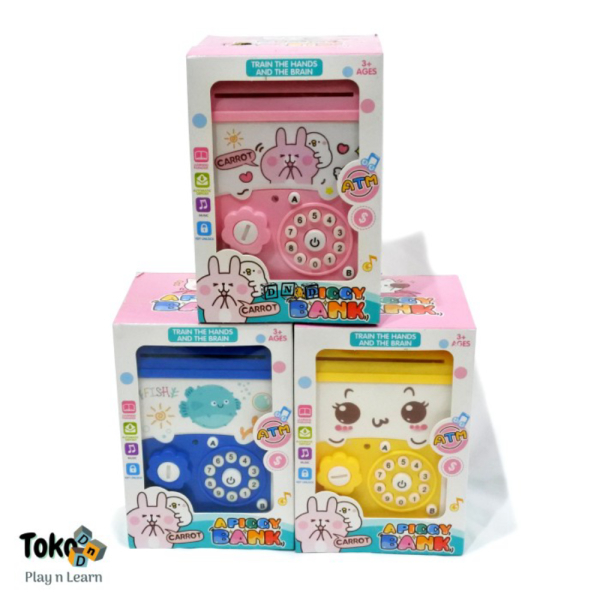 

Jual Mainan Edukasi Anak Brankas A Piggy Bank ATM Mini Save Deposit Box Diskon