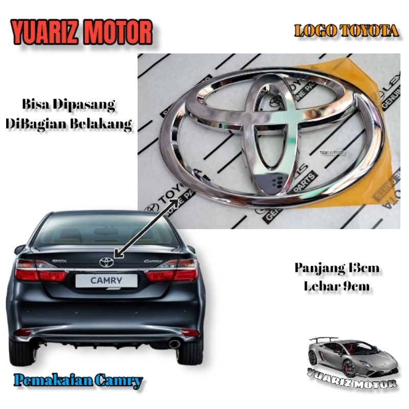 Logo Emblem Toyota Camry Bagasi Belakang/Emblem Logo Toyota Belakang Bagasi Camry Original