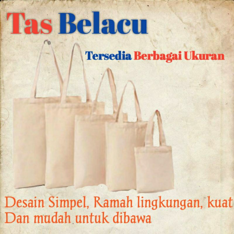 

Totebeg, goodie bag tas Belacu/Kanvas 30cm x 35cm