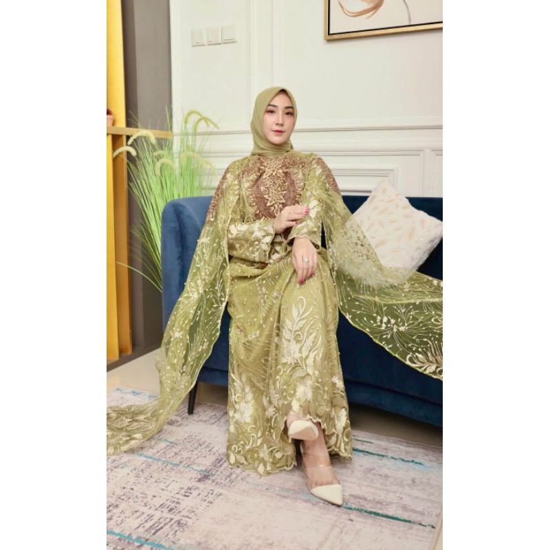 KEBAYA ORIGINAL//KEBAYA MODERN//GAMIS SORAYA BORDIR (JUMBO LD 120CM)//SERAGAMAN KELUARGA//BAJU PESTA LAMARAN//BAJU LEBARAN//BAJU WISUDA//BAJU KONDANGAN//By pelangi jaya