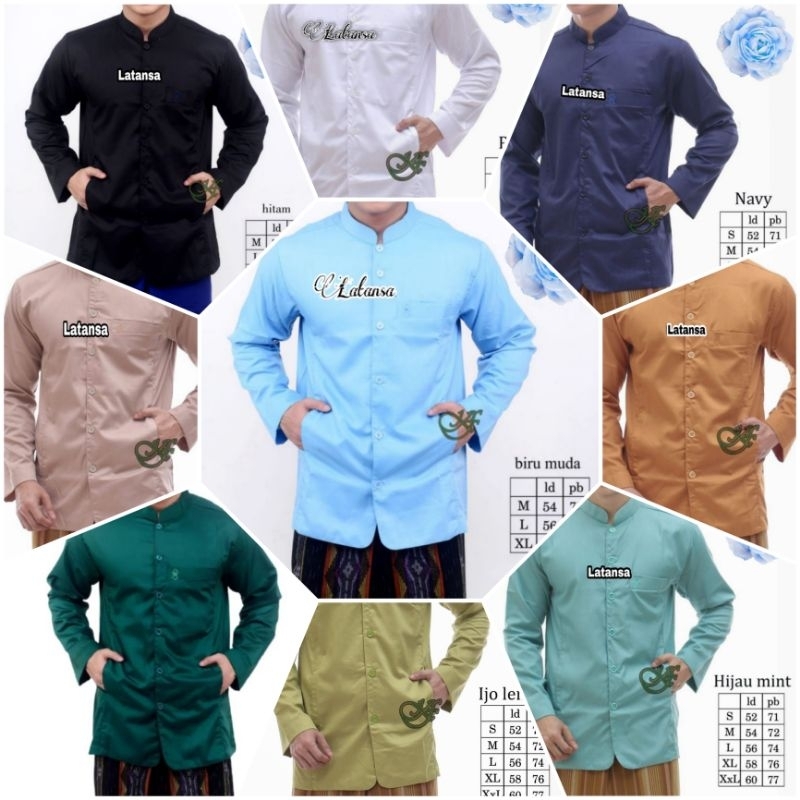 baju koko semi jas baju muslim pria hadroh M L XL