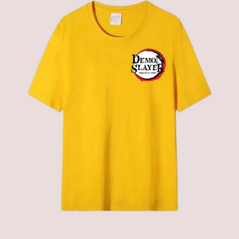 Kaos pria atasan oblong dewasa baju kaos pria lengan pendek baju cowok LOGO DEMON SLAYER