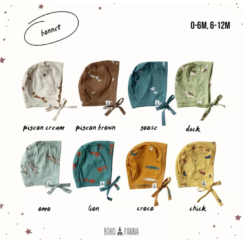 BOHOPANNA bonnet bonet - topi bayi