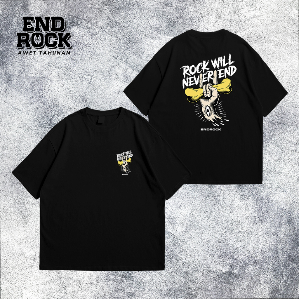 Kaos Oversize Original Endrock Tema Bone Rock