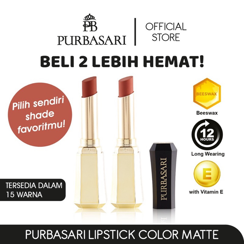 [FREE GIFT] PURBASARI LIPSTICK COLOR MATTE HYDRA SERIES - LIPSTICK MATTE PURBASARI