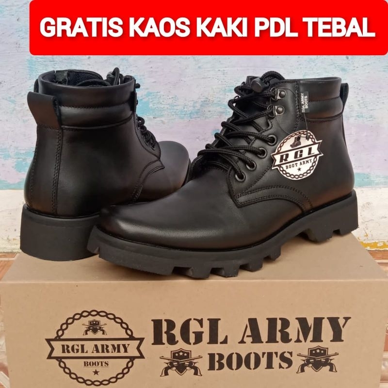 SEPATU PDH KULIT SAPI ASLI DOP SEMIR MERK RGL SEPATU PDH DINAS KANTOR UNTUK TNI POLRI SECURITY SATPAM