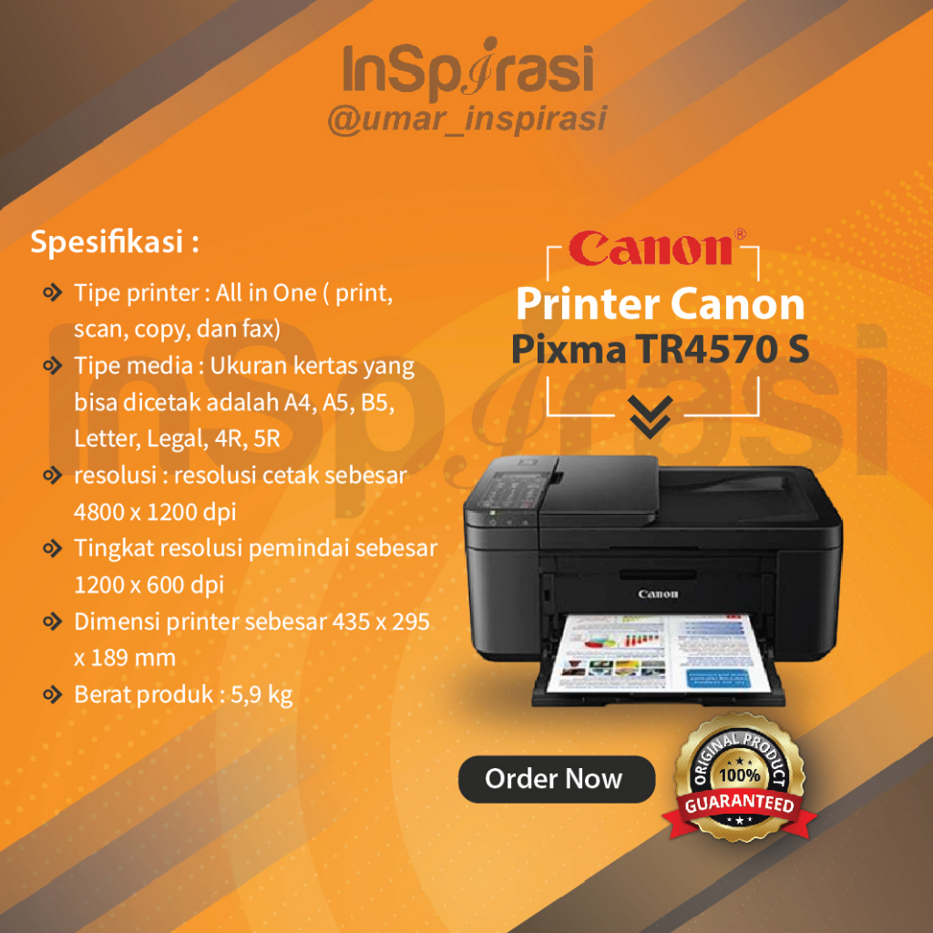 Printer Canon Pixma TR4570 S
