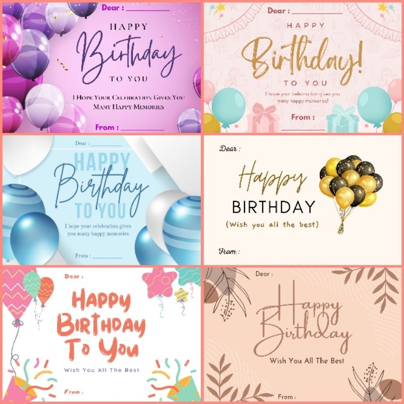 Kartu Ucapan / Greeting Card Happy Birthday Glitter