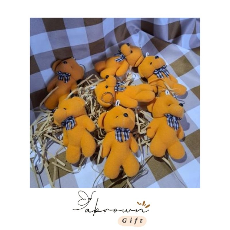 Gantungan kunci bear/ Boneka hampers/ganci estetik/ Boneka mini/Boneka capit lucu