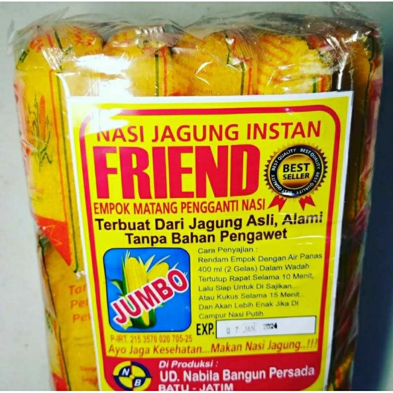 

Nasi jagung instan /sego jagung Ampok matang