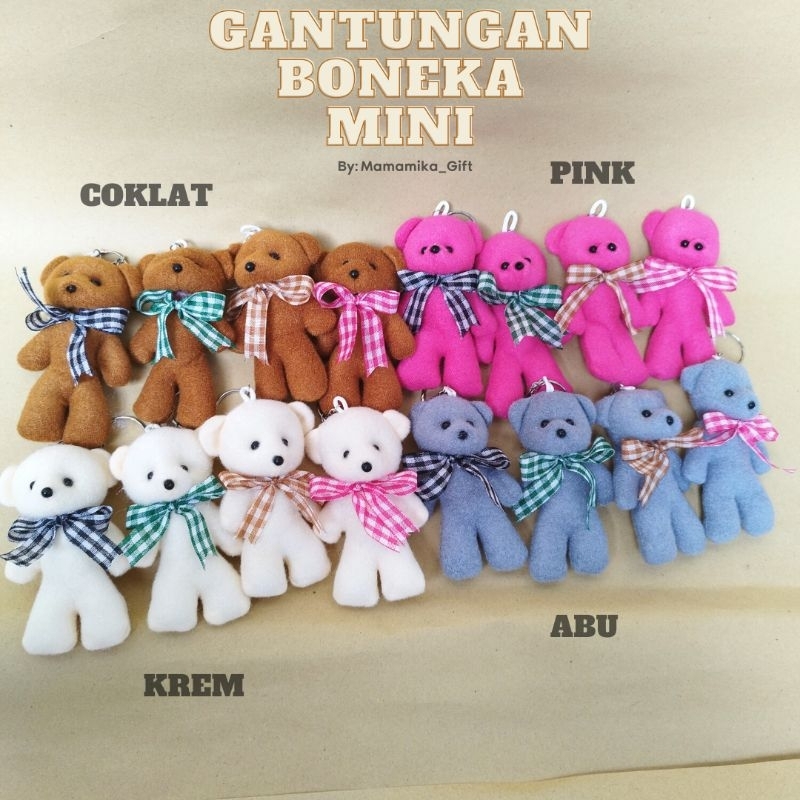 BONEKA BERUANG MINI / GANTUNGAN BONEKA BEAR / BONEKA HAMPERS BUKET BUCKET KADO