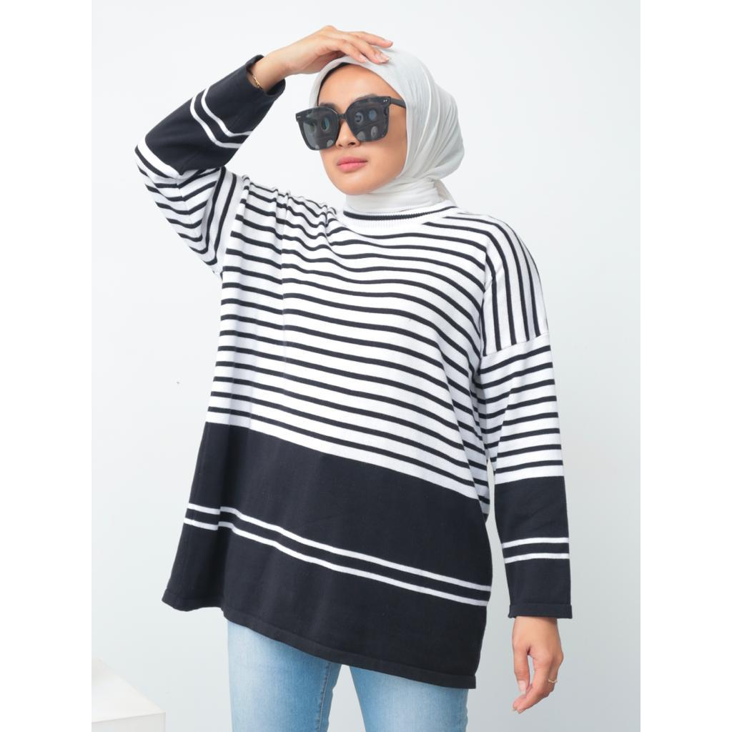 Blouse Knit Stripe Oversize - 2301.01.024