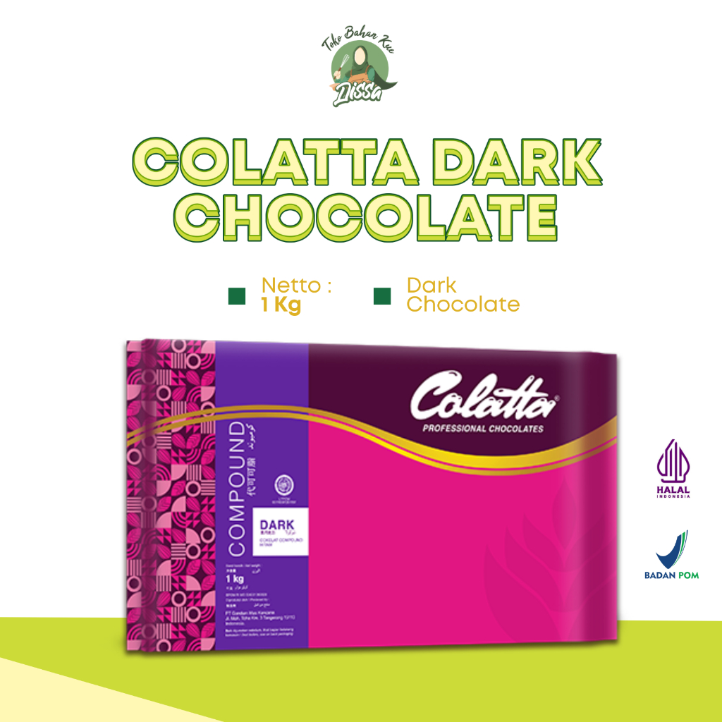 

Colatta Compound Dark Chocolate 1 Kg - 200 gr | Coklat Batang by Colata - Tobaqdissa