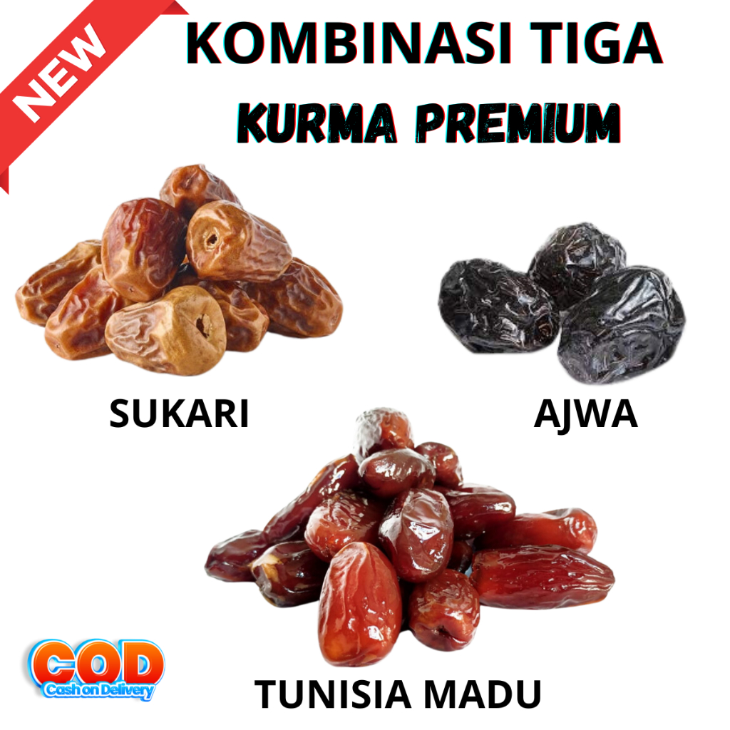 

Kurma Sukari/Kurma Ajwa/Kurma Tunisia Madu/kurma mix