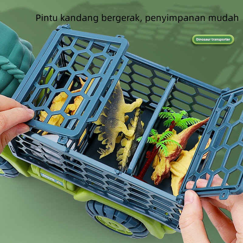 Mainan Mobil Truk Pengangkut Dinosaurus Untuk Anak Laki-Laki / Perempuan