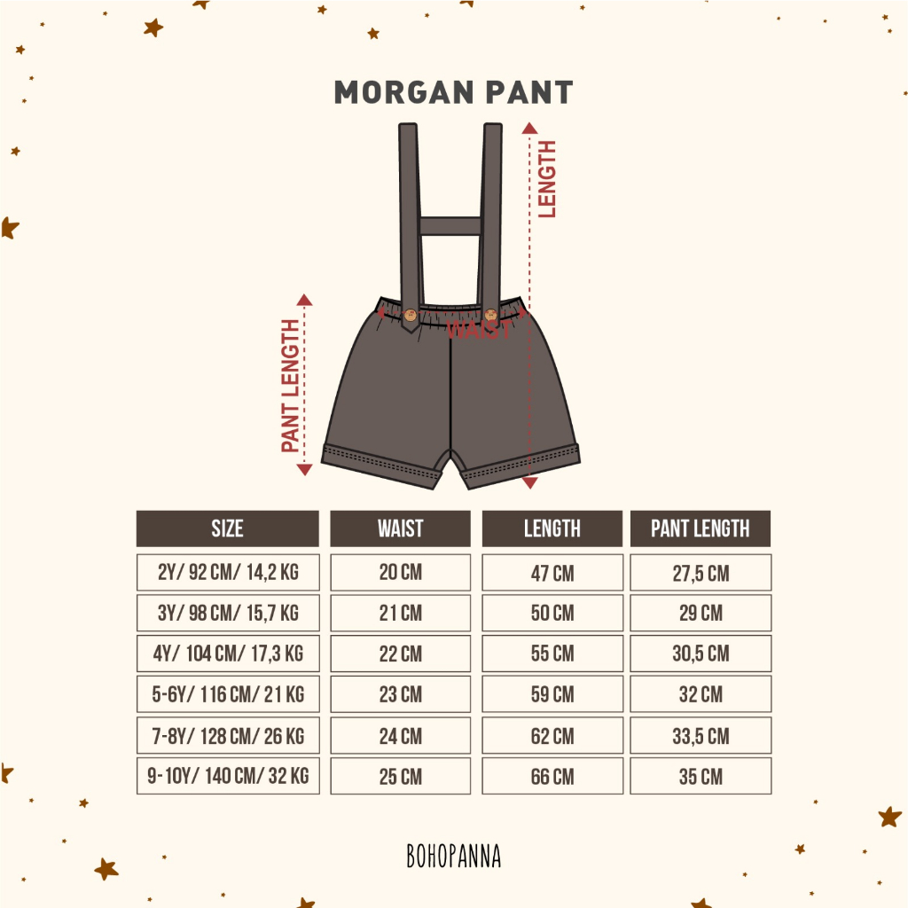 Bohopanna - Morgan Pants / Overall Celana Anak Unisex
