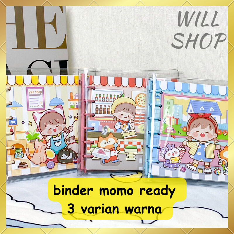 

BINDER MOMO / BUKU SPIRAL MOMO FULL GAMBAR DIARY CATATAN TERSEDIA 2 VARIAN WARNA BINDER MOMO BISA COD