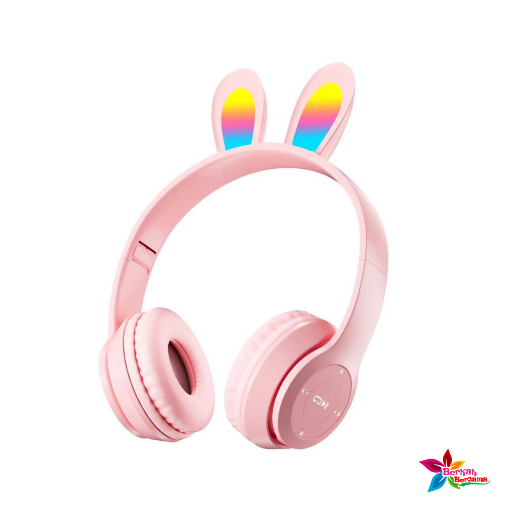 P47R CAT EARS HEADSET headphone Hf bando telinga kucing LED BANDO BLUETOOTH wireles RGB GAME HEADSET G-P47R LED WIRELESS super BASS BB8515