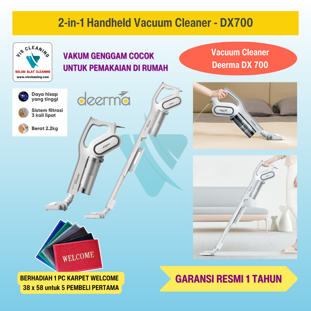 Handheld Vacuum Cleaner (Vakum Genggam) - Deerma DX 700 / 700s