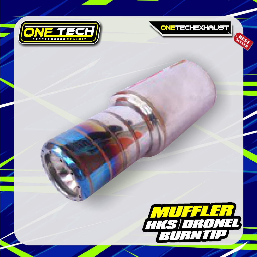 Knalpot HKS Dronel Blue Series Las Cacing Argon High Quality Muffler HKS