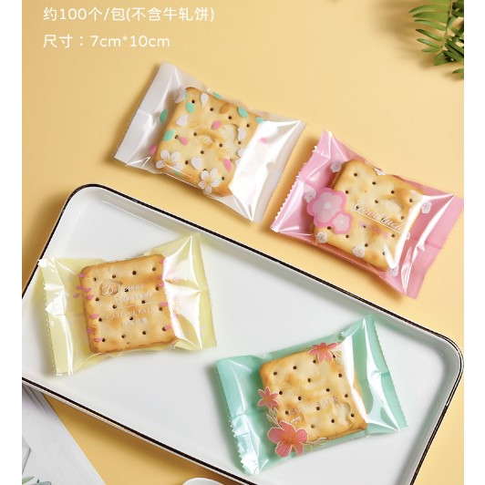 

PLASTIK COOKIES KUE PERMEN COKLAT FANCY 7X10 - PASTEL FLOWER