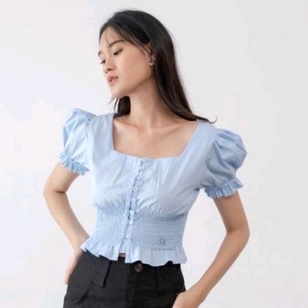 ATASAN CROP WANITA BAHAN KATUN BLOUSE CEWEK BERKUALITAS