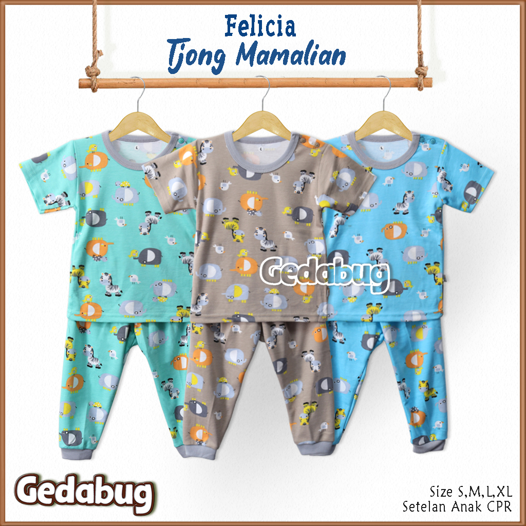 3 Setel - CPR Setelan Felicia Tjong Mamalian | Setelan Anak Super Soft | Gedabug