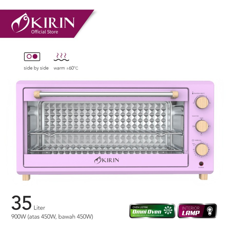 KIRIN Beauty Oven Listrik Wide Body 35L 35 Liter KBO-350WB KBO 350WB KBO 350 WB Pemanggang Makanan