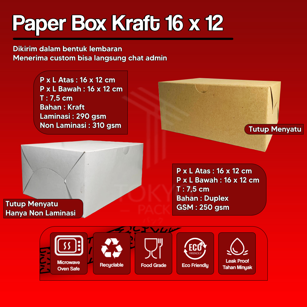 KATERING BOX TEBAL 325 GSM /KOTAK NASI KRAFT/KATERING BOX/DUS NASI