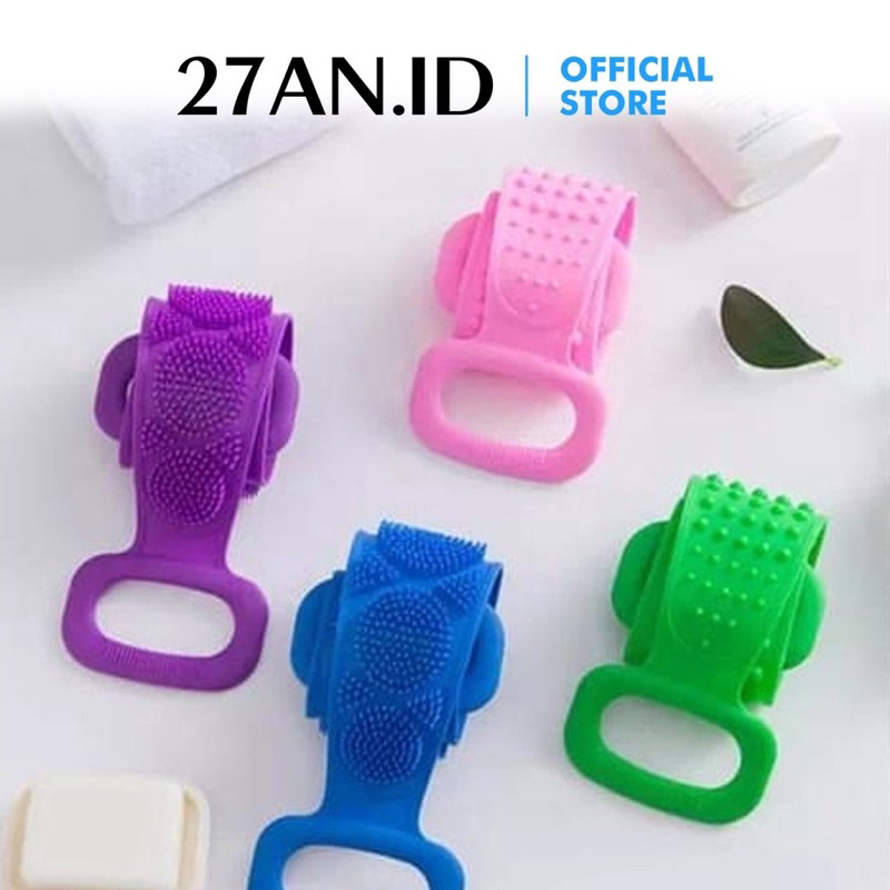 bgskinbukittinggi- Sikat Punggung Silicone S01 Sponge Busa Spons Penggosok Badan Import Real Pict
