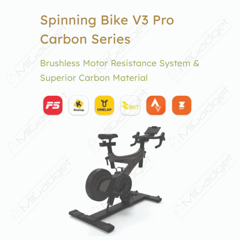 Felvon V3 Pro Carbon Trainer Automatic Resistance Spinning Bike Sepeda Statis