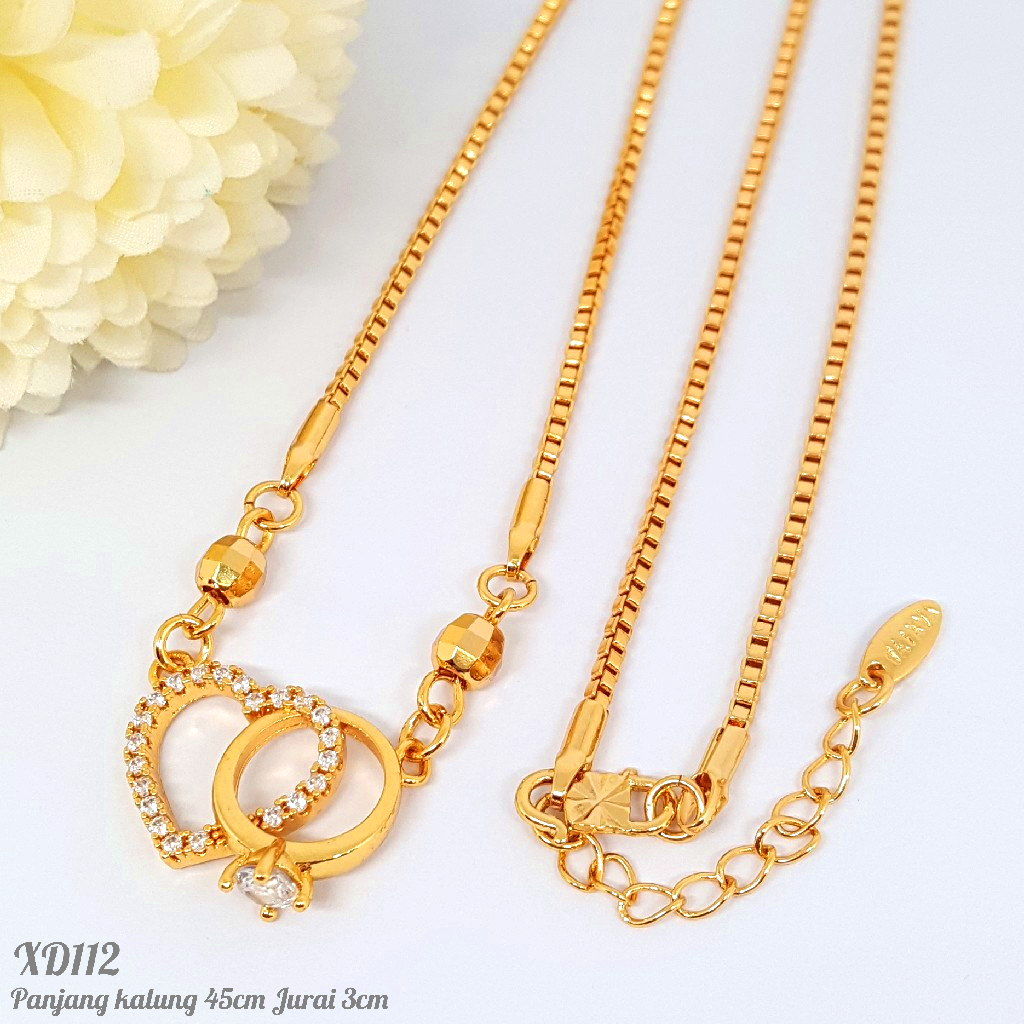 PGX Kalung Wanita Xuping Perhiasan Lapis Emas Aksesoris Fashion Premium - XD112