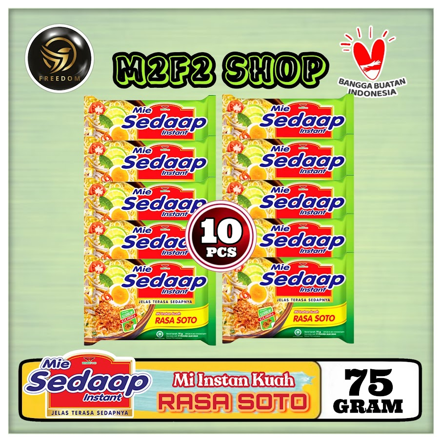 

Mie Sedaap Instant Kuah Rasa Soto | Bag - 75 gr (Kemasan 10 Pcs)