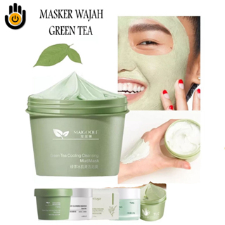 MAIGOOLE Masker Wajah Green Tea Clay Mask / Masker Komedo Dan Jerawat 100Gr Green Tea Mask -Masker wajah Green tea clay mask 100g Pore Clean Clay Mask