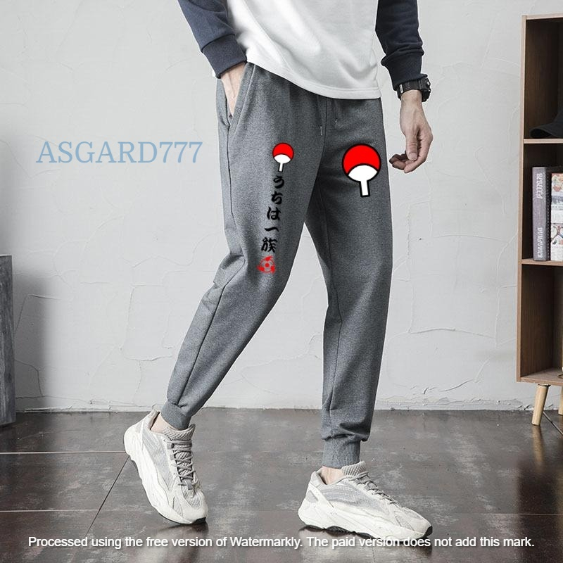 Celana Panjang Pria Asgard777 Jogger Uchiha Motif Sablon