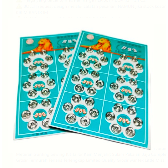 DHIO - Kancing Cetet isi 36 pasang Brand Lion 999