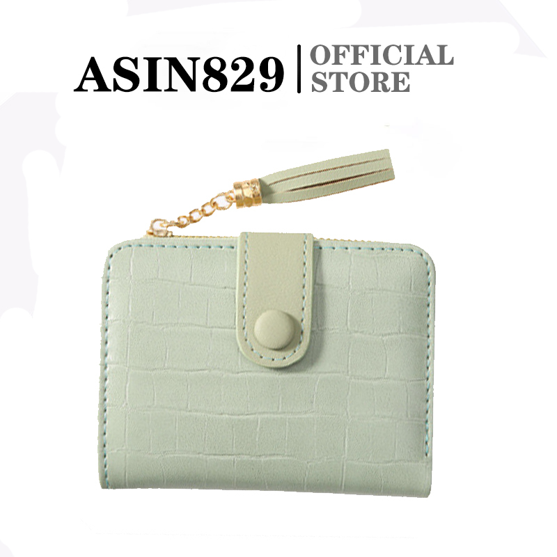 ASIN829 Dompet Wanita Fashion Korea Dompet Pendek Dompet Pola Batu Slot Multi-kartu Pemegang Kartu Wanita Berkapasitas Besar D218-B