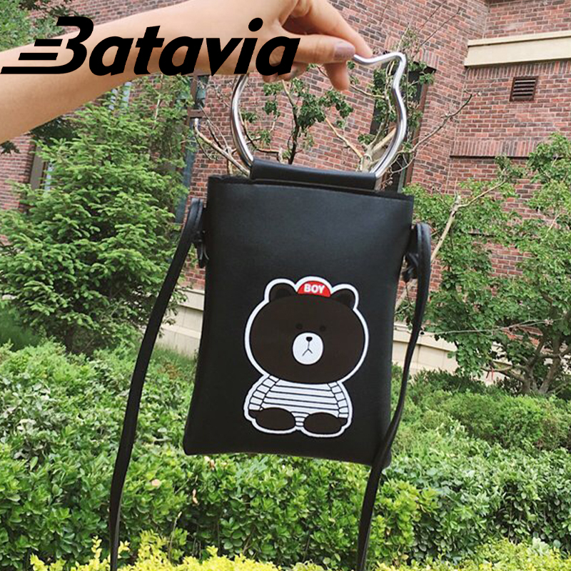 Batavia Tas ponsel wanita multifungsi suspender bag model korea impor mengimpor tas suspender kulit / dompet HP bahu cross-body BAG108