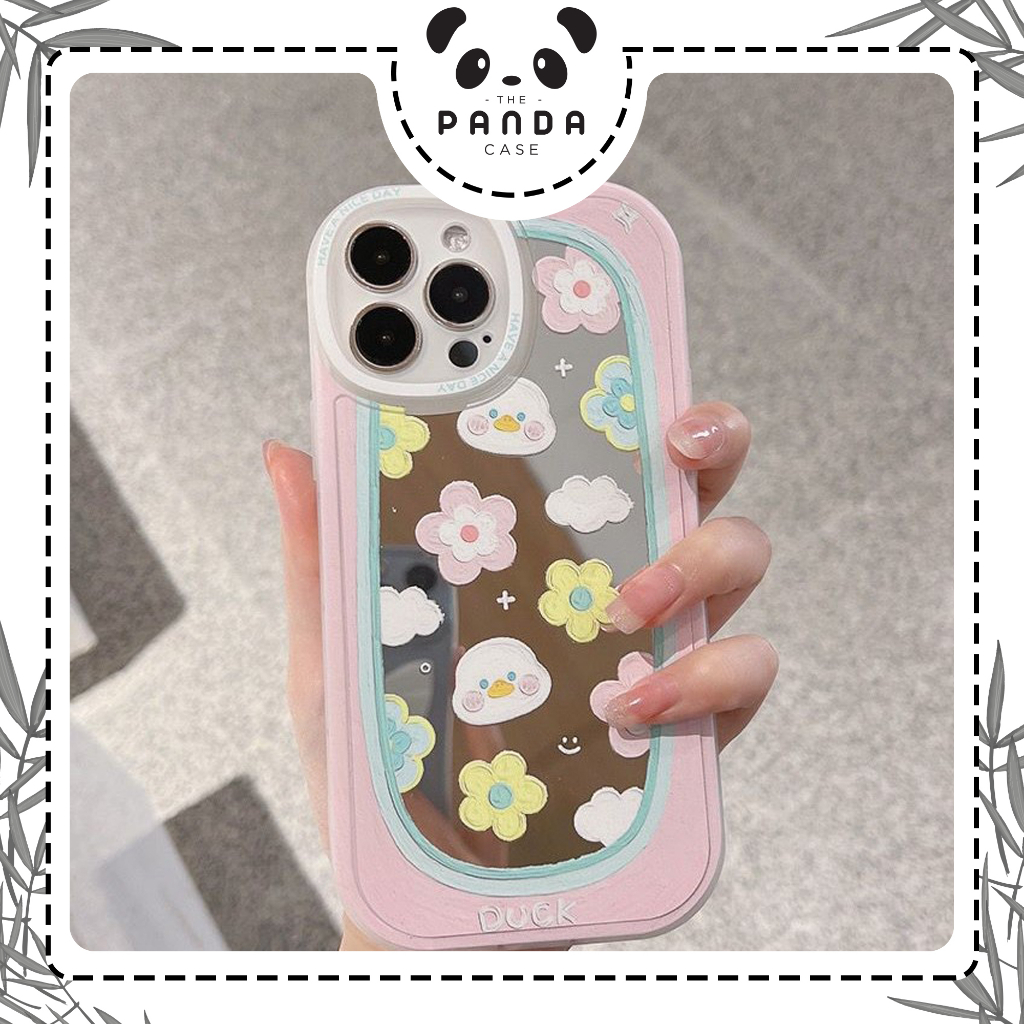 [TPC] Soft Case Mirror Duck Cute Case Kompetibel For IPHONE 7 8 plus X XS MAX 11 12 13 14 PRO MAX - IP090