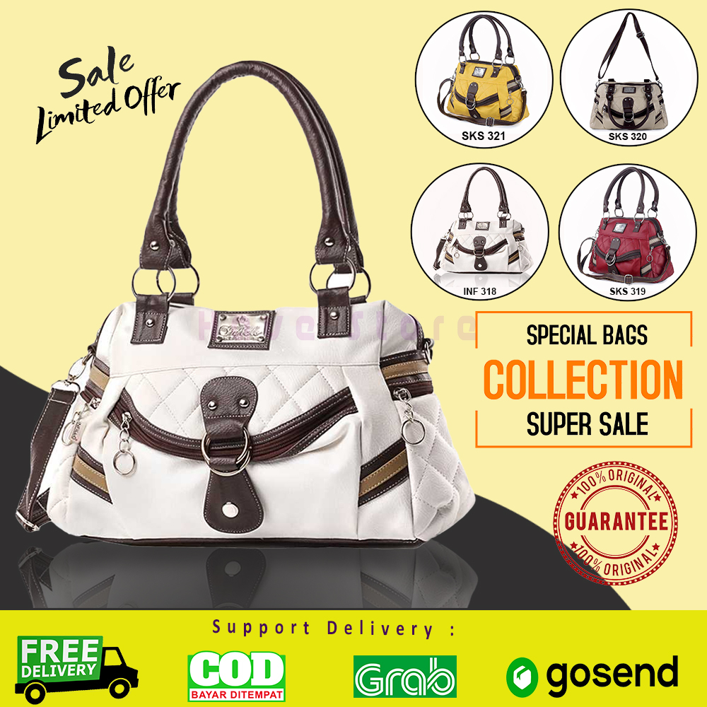 Hand Bag Waistbag Tas Wanita Perempuan Cewek Import Premium Terbaru Top Handle Bag Branded Original