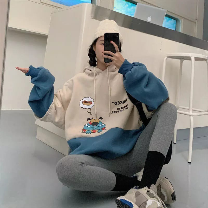 TIKKEO SWEATER HOODIE LUCU KOREAN STYLE