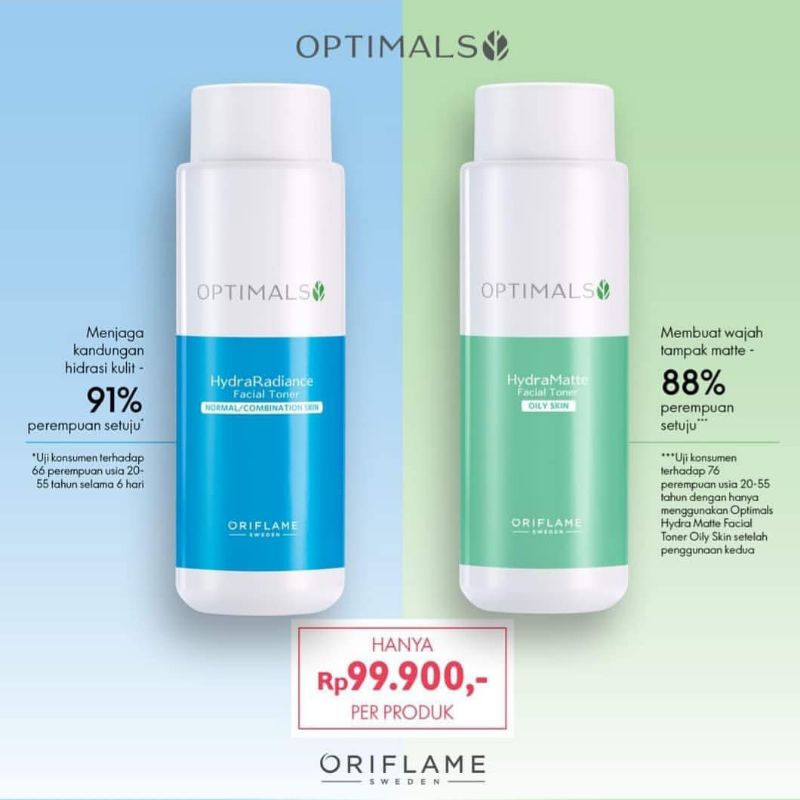 Optimals Hydra Radiance Facial Toner Normal/Combination Skin//Optimals Hydra Matte Facial Toner Oily Skin