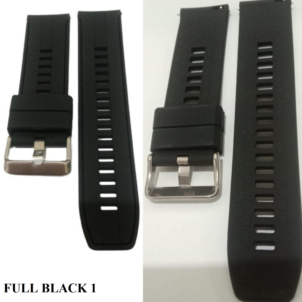 STRAP TALI KARET RUBBER JAM TANGAN SILICONE BERBAGAI UKURAN 18 MM-26 MM