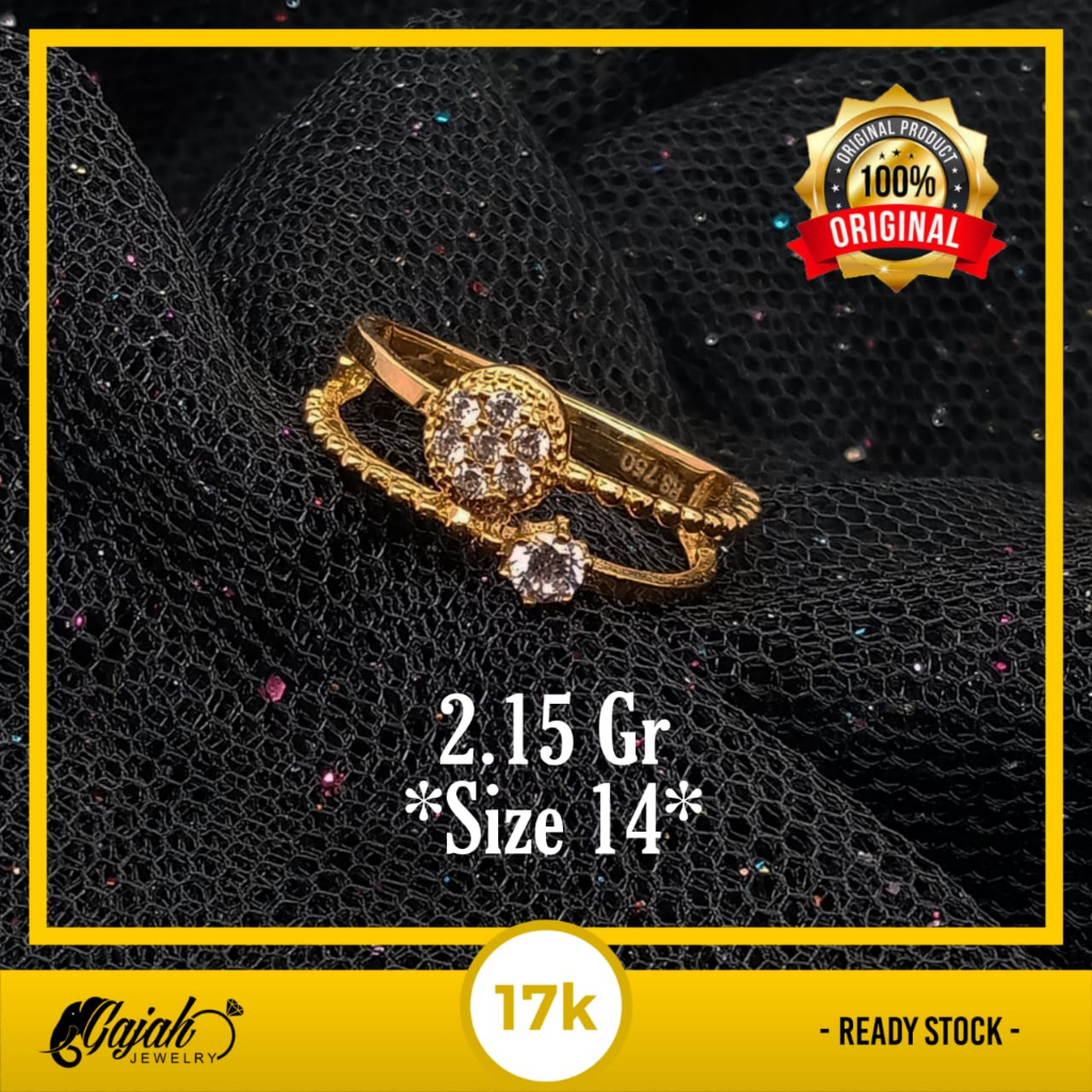 Cincin Emas 17K - 2.15 Gr Kadar 750 - 5181