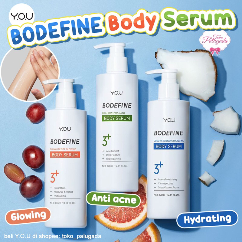 [BISA COD] Y.O.U - YOU Bodefine Body Serum Series 300ml - Body Lotion Mencerahkan - Body lotion YOU - Body Serum YOU