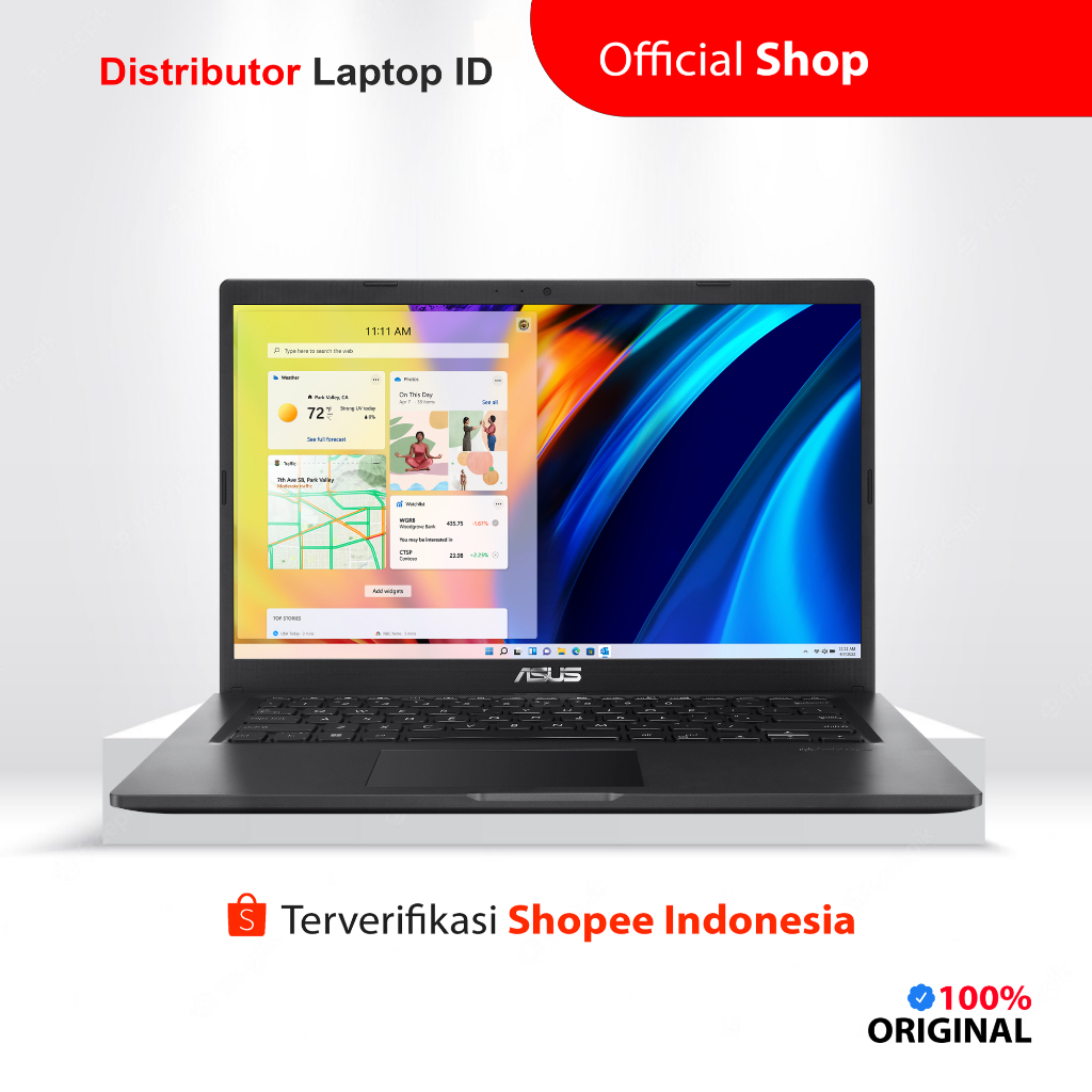 LAPTOP ASUS VIVOBOOK 14 A1400EA / CORE i7 1165G7 / RAM 8GB 512GB SSD / 14 INCH FHD IPS / WINDOWS 11 OHS - CICILAN 0%