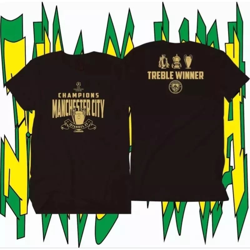 KSK KAOS MANCHESTER CITY TREBLE WINNER JUARA / BAJU MAN CITY INDONESIA